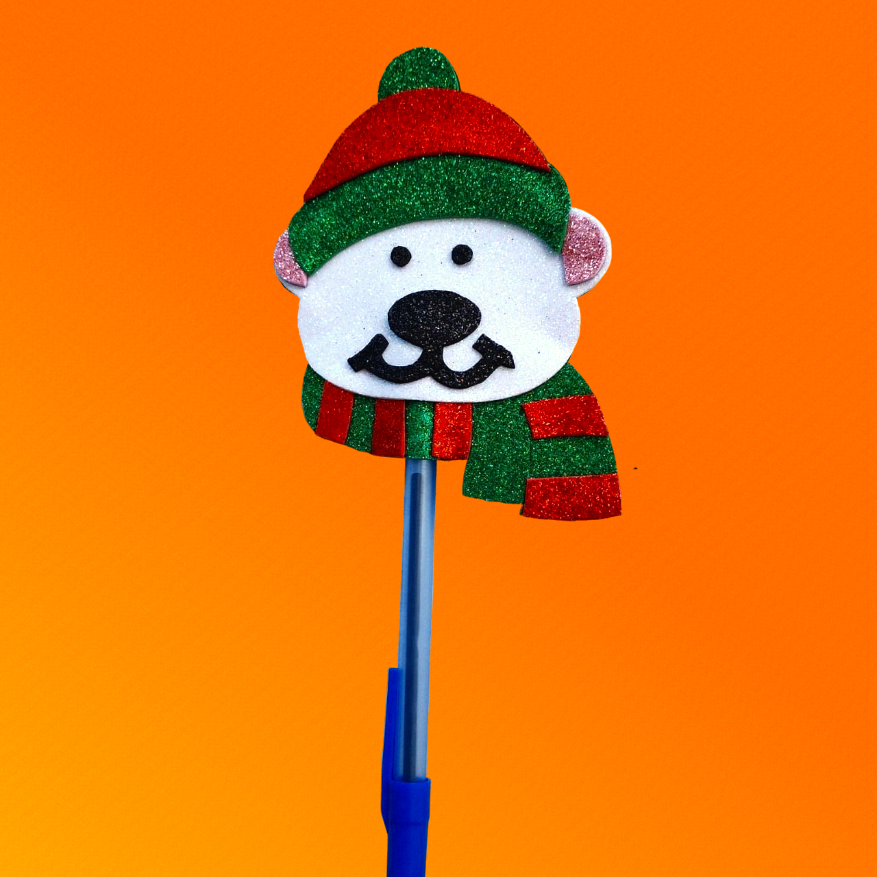 Lapicero con adorno de Oso Polar Navideño🐻❄️